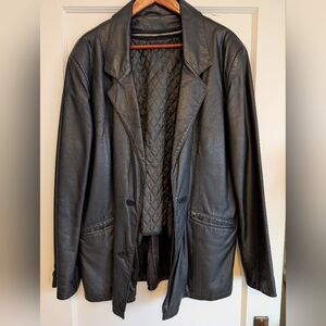 Men's Black Leather Jacket